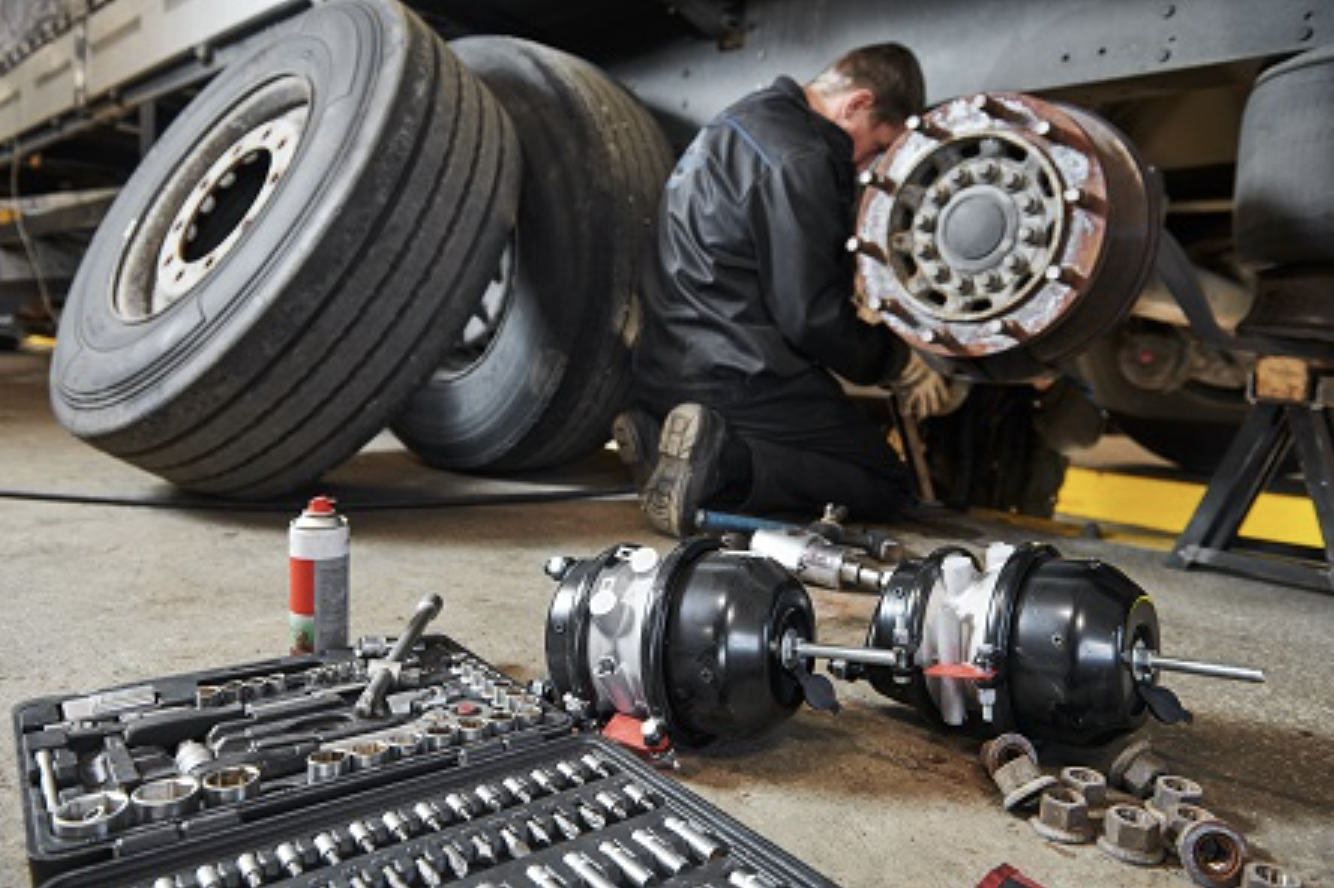 this image shows onsite truck repair in Renton, WA